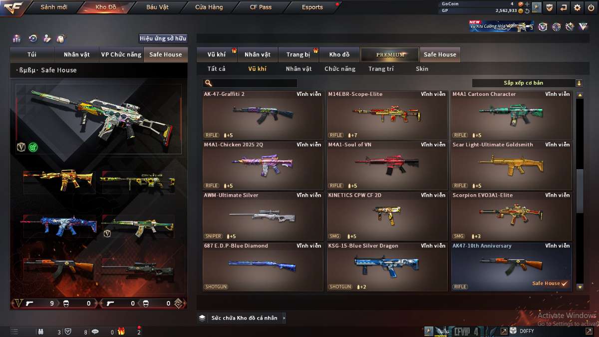 shop acc cf uy tin gia re